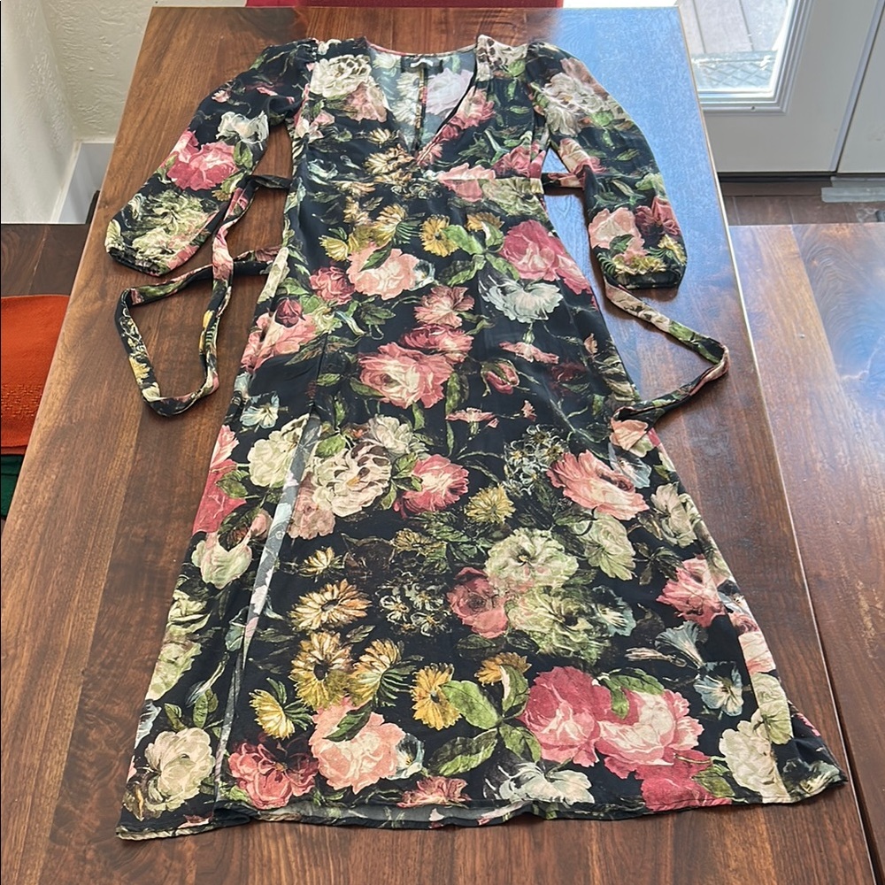 Reformation Floral Long Sleeve Maxi Dress